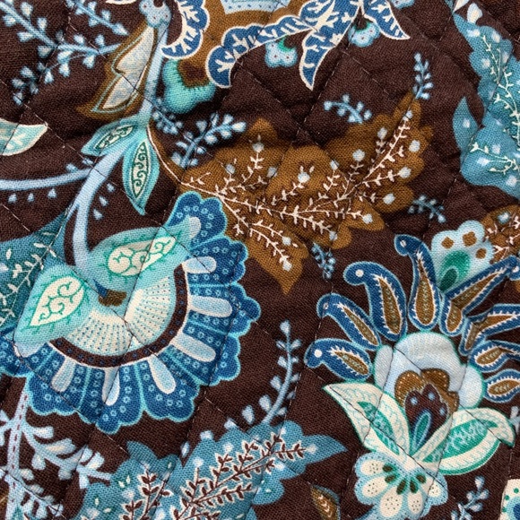 Vera Bradley Blue and Brown Duffle Bag - Picture 4 of 6